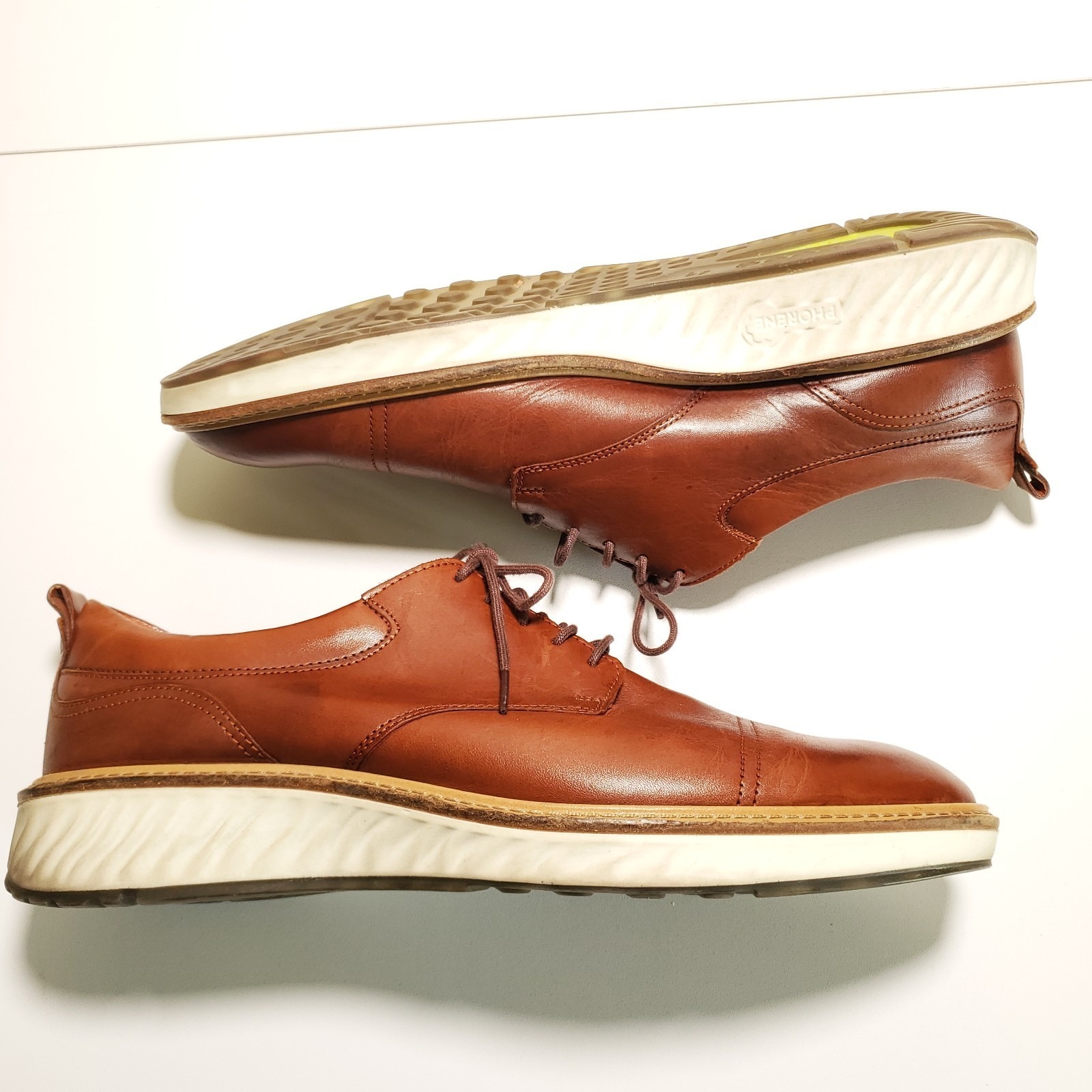 Ecco St.1 Hybrid Mens Us 12-12.5 Brown Leather Oxford Dress Shoes